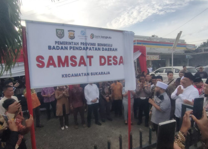 Mudahkan Warga Bayar Pajak Kendaraan, Gubernur Helmi Launching Samsat Desa di Seluma