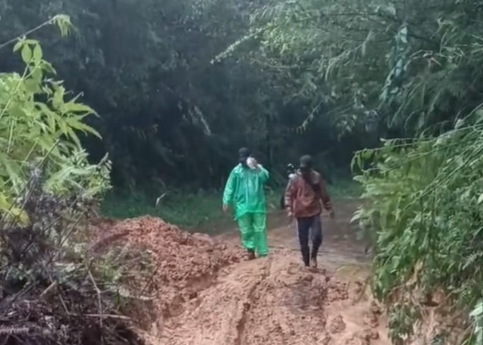 Longsor Di Desa Tik Kuto Sempat Tutup Akses Jalan Curup-Muara Aman, Upaya Pembersihan Masih Dilakukan