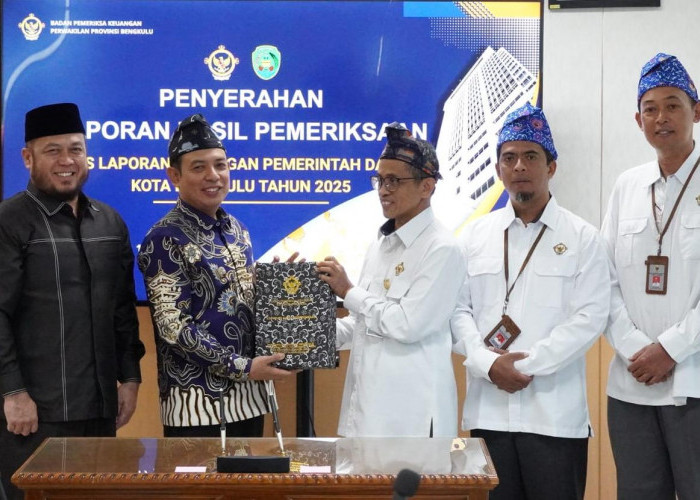 8 Kali Beruntun Pemkot Bengkulu Raih Opini WTP dari BPK RI 