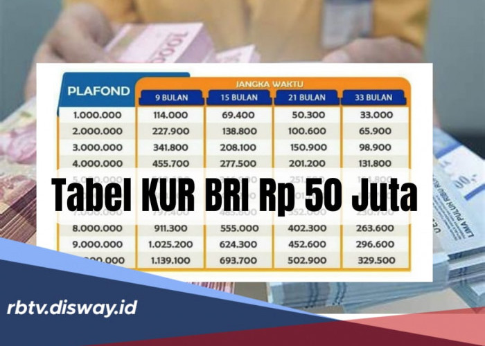 Tabel Angsuran Pinjaman Rp50 Juta KUR BRI September 2024, Begini Cara Pengajuan Secara Online