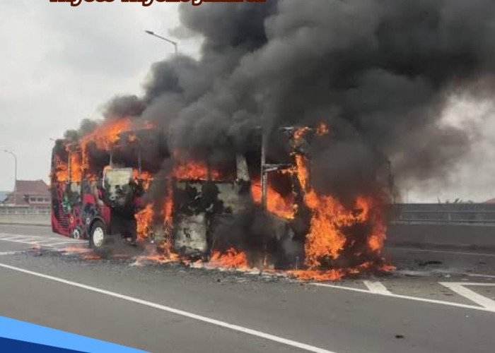 Bus Terbakar di Tol Wiyoto Wiyono Jakarta Bawa 54 Orang Penumpang, Begini Kronologinya