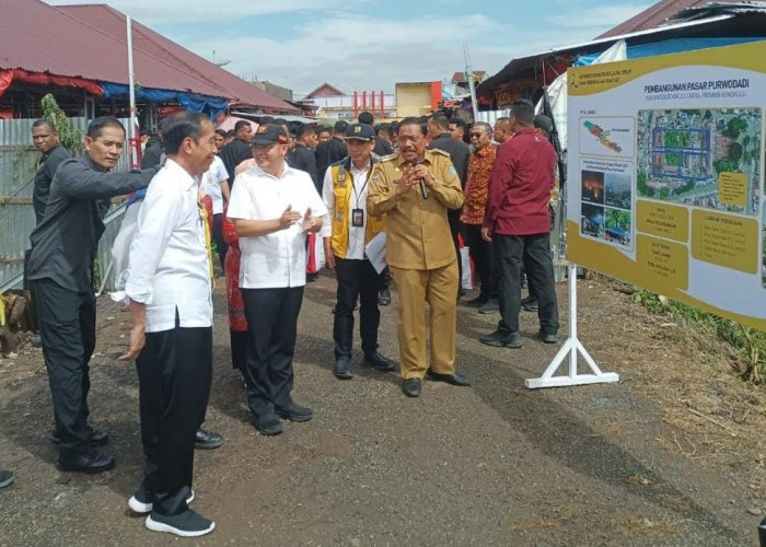 Kunker ke Bengkulu Utara, Presiden Joko Widodo Tinjau Lokasi Pembangunan Pasar Induk Modern