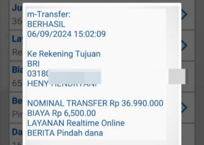 Pelaku Gunakan Modus Ini, Pengusaha Catering di Kota Bengkulu Tertipu, Uang di Rekening Terkuras Rp37 Juta