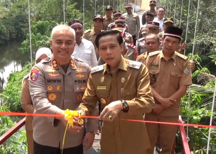 Akses Warga Luas Kaur Makin Mudah, Jembatan Merah Putih Presisi di Desa Kepahyang Resmi Dibuka