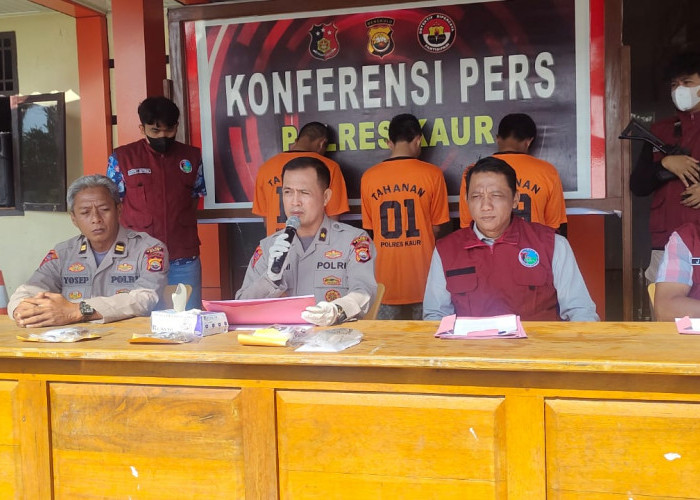 Kasus Narkoba, Polres Kaur Tangkap Warga Kota Bengkulu dan Sumatera Selatan