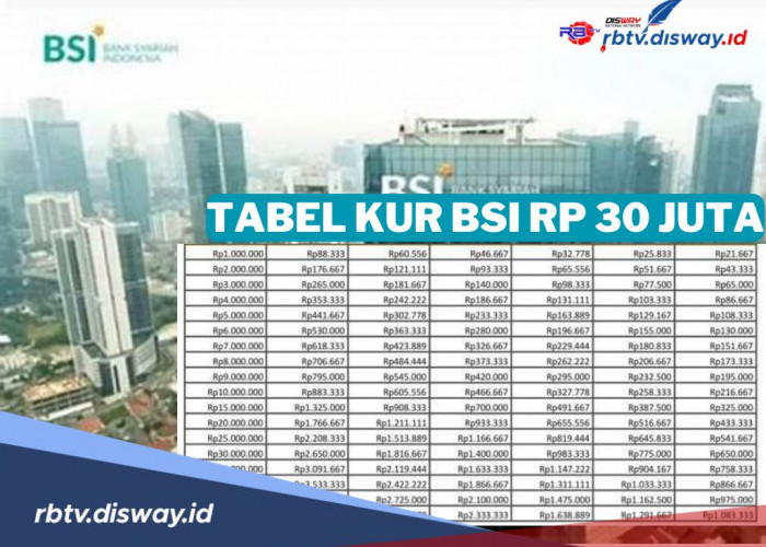 Tabel Angsuran Pinjaman KUR BSI 2025 30 Juta, Cara Pengajuan Bisa Secara Online