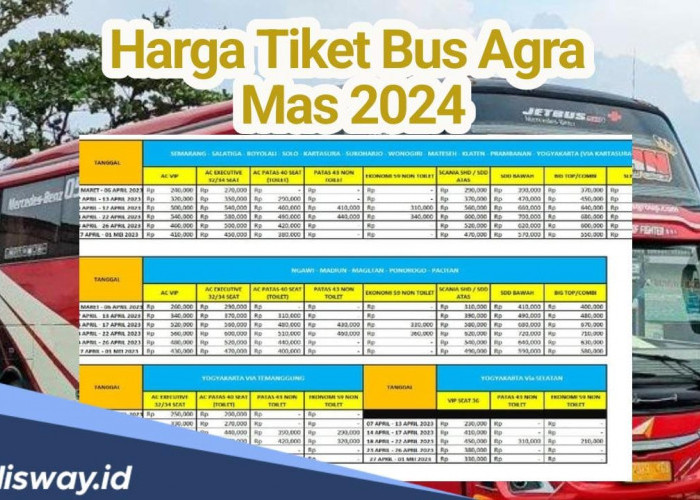 Lengkap dengan AC dan TV, Ini Harga Tiket Bus Lebaran 2024 Agra Mas Hari Ini 