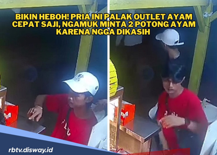 Bikin Heboh! 'Abang Jago' Ini Palak 2 Potong Ayam di Outlet Cepat Saji