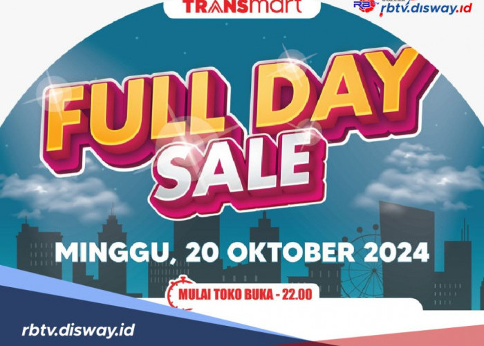 Promo Transmart Full Day 20 Oktober 2024, Dapatkan Diskon 50 Persen + 20 Persen