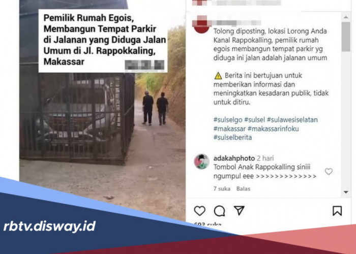 Viral! Warga Makassar Bangun Garasi Mobil di Jalan Umum, Ternyata Ini Penjelasan Pemilik