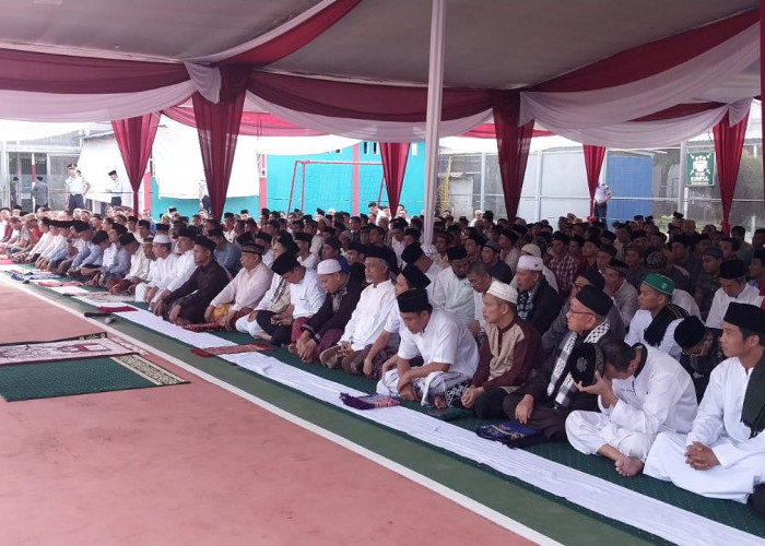 Raih Kemenangan, Warga Binaan Lapas Bengkulu Shalat Idul Fitri