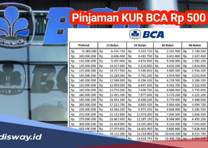 Simulasi Cicilan Pinjaman KUR BCA Rp500 Juta Periode September 2024