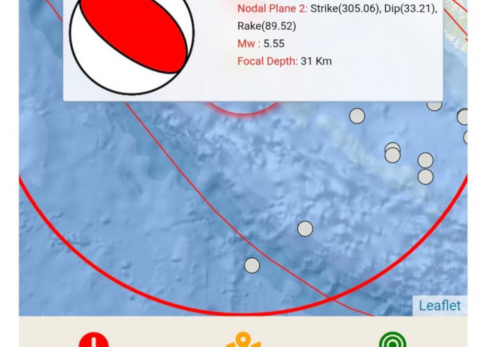 Gempa Besar Guncang Bengkulu Sabtu Pagi, Lokasi di Wilayah Enggano, Kedalaman 20 Km