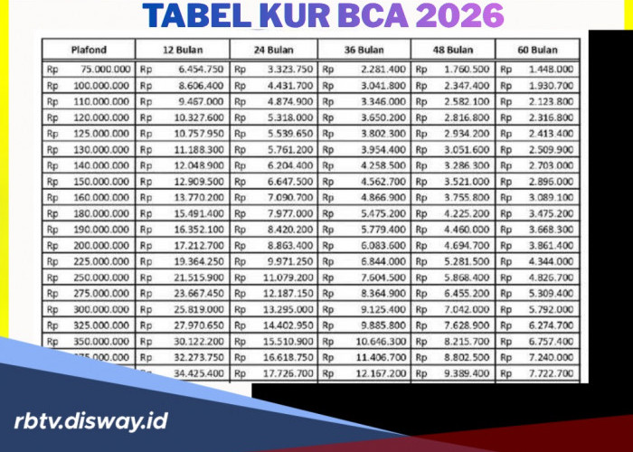 Tabel KUR BCA Bulan Mei 2026 Pinjaman Rp 20 Juta, Ini Tips Ajukan Pinjaman tapi Pakai KTP Istri