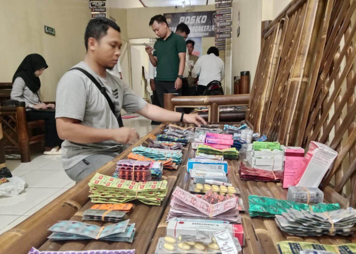 Sidak Gabungan BPOM dan Polisi, Ratusan Obat Ilegal Disita di Pasar Tradisional Kepahiang