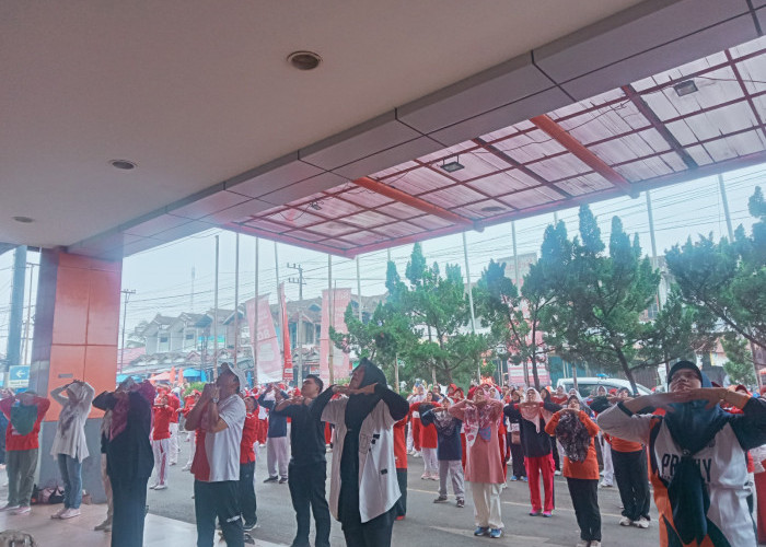 Senam Bareng Walikota Bengkulu Bertabur Doorprize, Ada Pemeriksaan Kesehatan Gratis juga