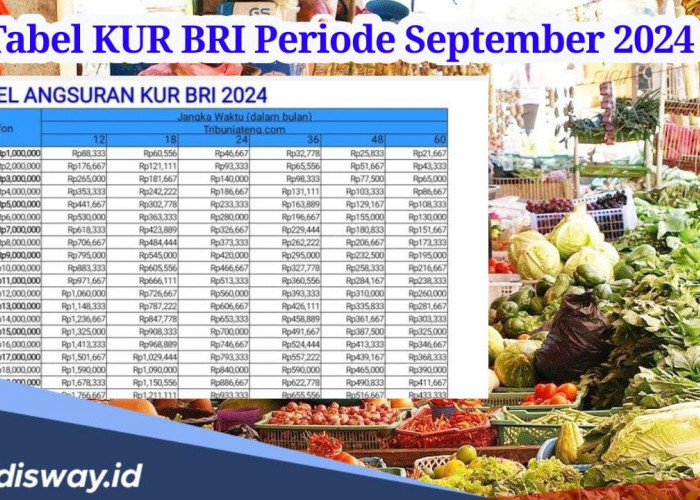 Tabel Angsuran KUR BRI Periode September 2024, Pinjaman Plafon Rp 100-150 Juta, Pengajuan Bisa Secara Online