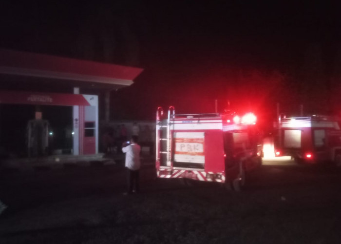 Heboh, Dispenser BBM di SPBU Tanjung Raman Terbakar
