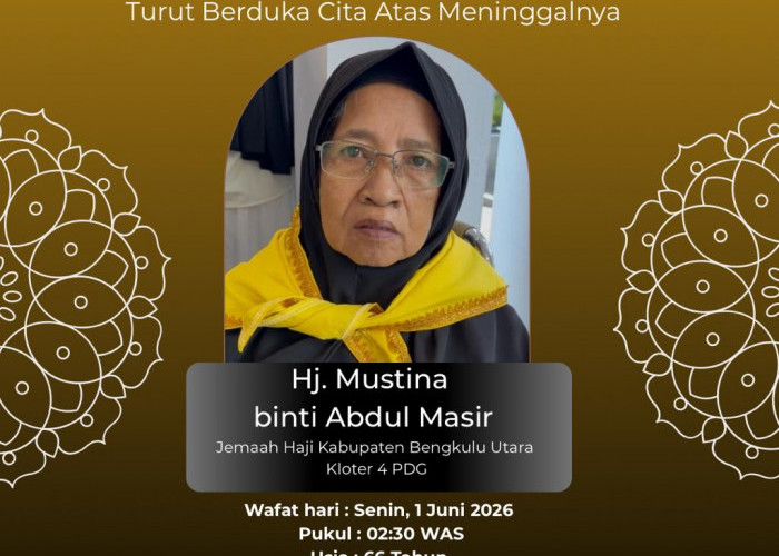 Selesai Menunaikan Puncak Haji, Jemaah Asal Padang Jaya Bengkulu Utara Wafat di Makkah