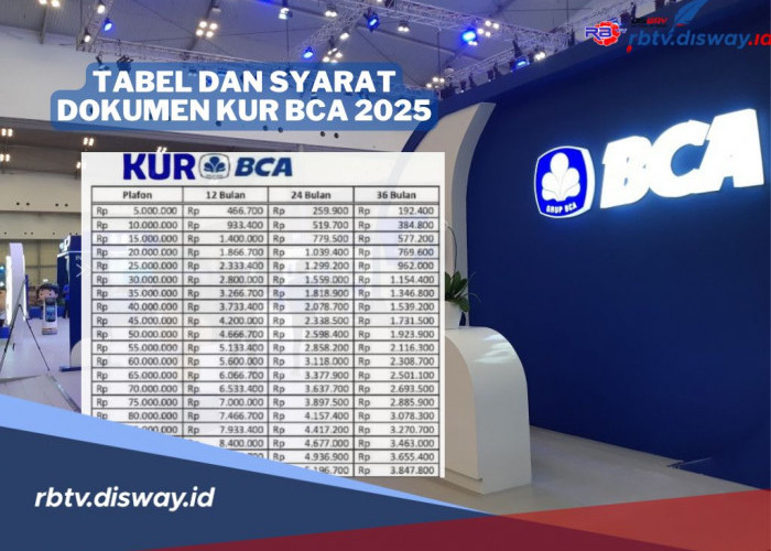 Tabel Pinjaman KUR BCA 2025 Rp 300 Juta, Lengkapi Syarat Dokumen Ini Agar Dana Cair