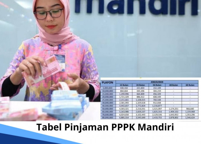Tabel Pinjaman PPPK Bank Mandiri, Pinjaman Rp50 Juta Angsuran 6 Tahun, Syarat Foto Copy NPWP