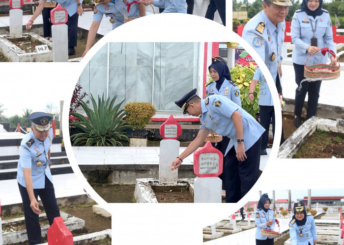 Hari Bhakti Pemasyarakatan ke-59, Kanwil Kemenkumham Bengkulu Tabur Bunga di Makam Pahlawan