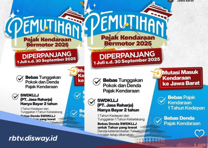 Info Penting, Jadwal Pemutihan Pajak Kendaraan 2025 Diperpanjang