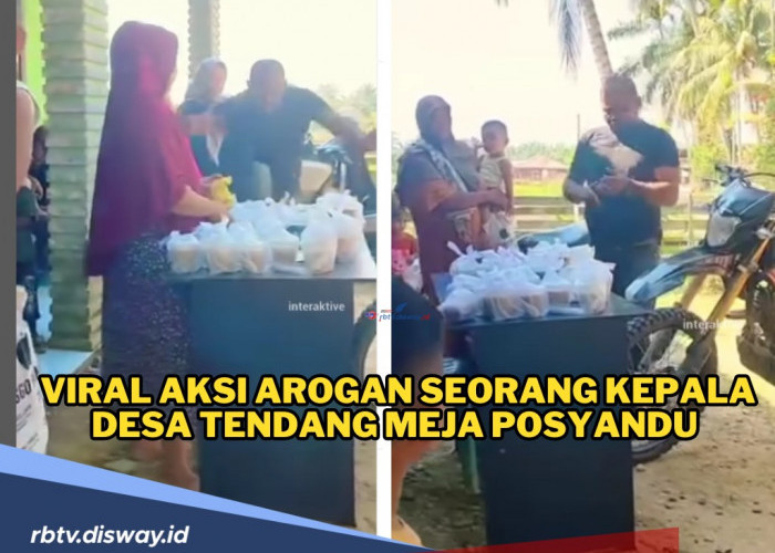 Aksi Arogan Kades Tendang Meja Posyandu Viral, Disaksikan Kades Posyandu dan Anak-anak