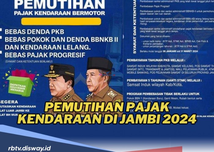 Simak Ini Informasi Seputar Pemutihan Pajak Kendaraan di Jambi 2024 dan Jenis Denda yang Dihapus