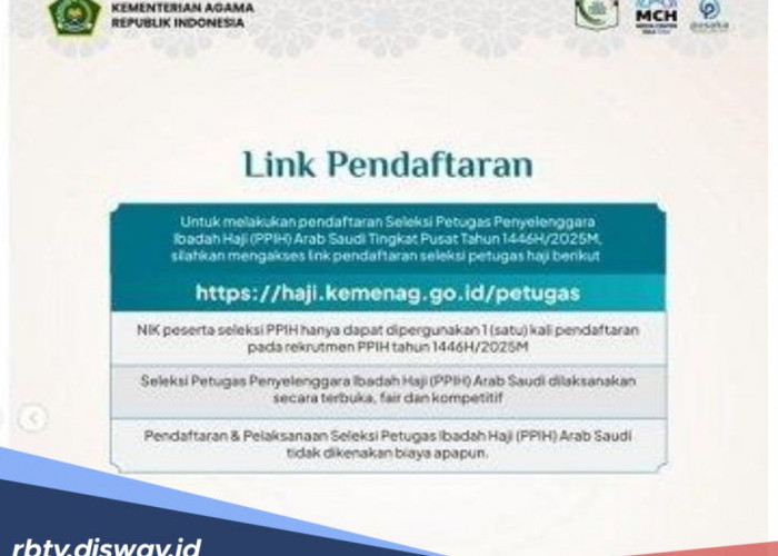 Dibuka Loker Petugas PPIH Arab Saudi Tingkat Pusat 2025, Catat Ini Formasi serta Link Pendaftarannya