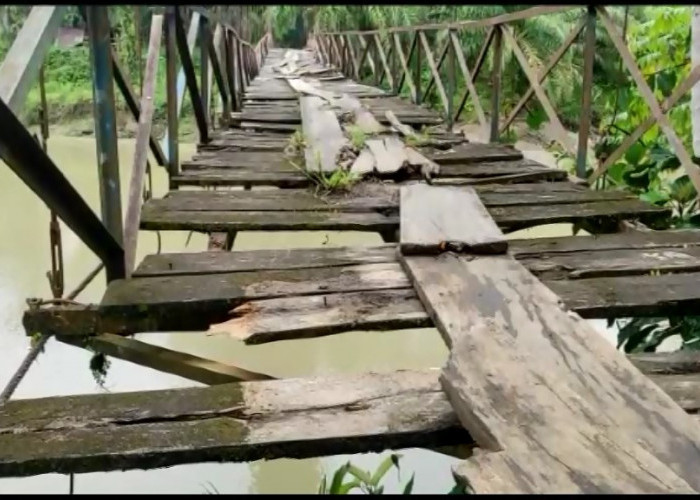 Rusak Parah, Jembatan Tanjung Aur Butuh Perbaikan   