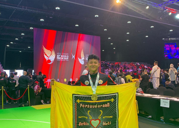 Putra Asli Bengkulu Raih Medali Emas Kejuaraan Dunia Pencak Silat di Abu Dhabi National Exhibition Centre   