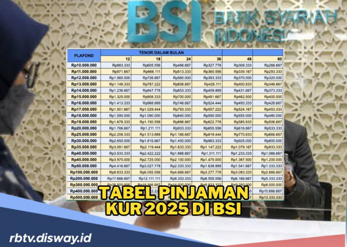 Tabel Pinjaman KUR BSI 2025, Pinjam Rp 300 Juta Ini Angsuran, Syarat dan Caranya