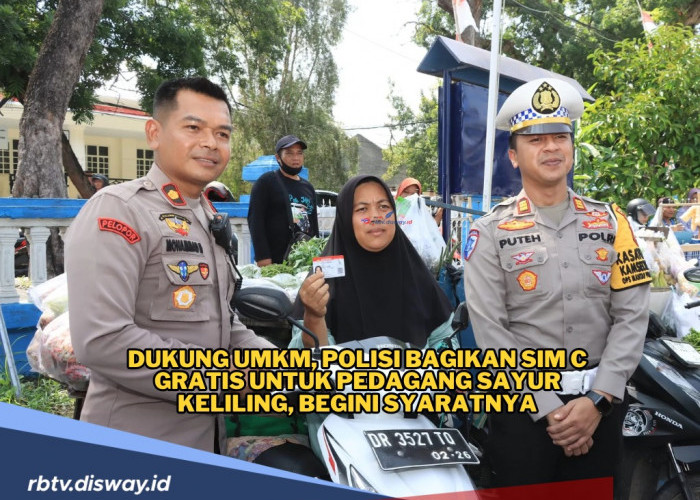 Asyik! Pedagang Sayur Keliling Dapat SIM C Gratis dari Polisi, Ini Syaratnya