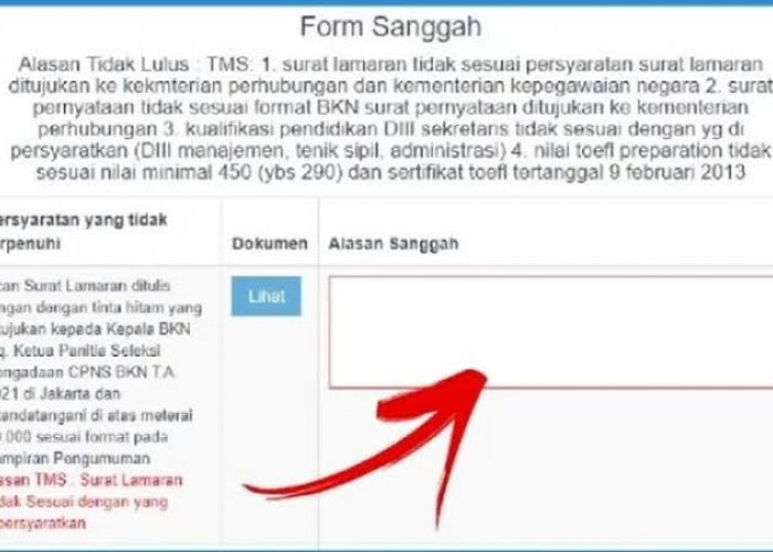 Beberapa Contoh Kalimat Sanggahan CPNS 2024 bagi Pelamar Tak Lolos Seleksi Administrasi