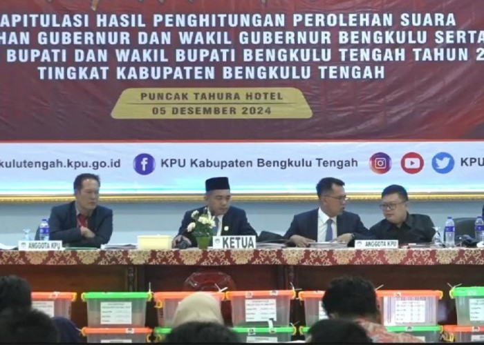 Pleno KPU Tuntas, Rachmat-Tarmizi Raih Suara Terbanyak di Pilkada Bengkulu Tengah