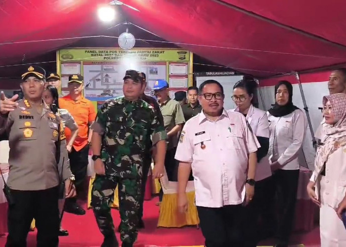 Pj Walikota Bengkulu, Kapolresta dan Dandim 0407 Gelar Patroli Bersama di Malam Natal 2024