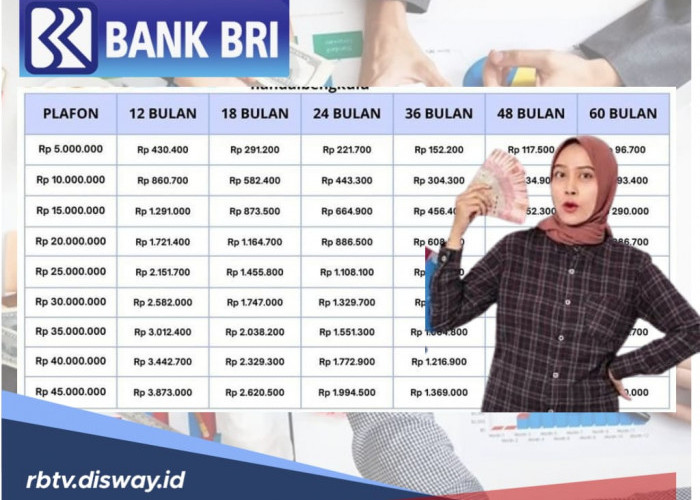 Tabel Pinjaman KUR BRI, Intip Simulasi Angsuran Rp 40 Juta Tanpa Jaminan, Lengkap dengan Persyaratannya