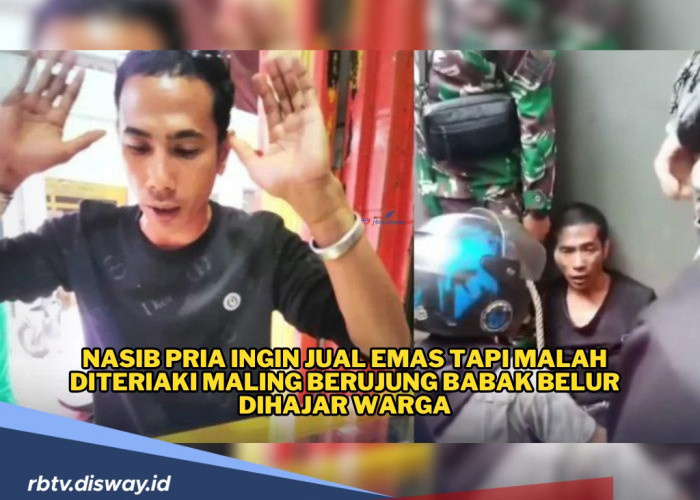 Nasib Apes, Ingin Jual Emas 100 Gram Malah Diteriaki Maling, Pria Ini Babak Belur Dihajar Warga