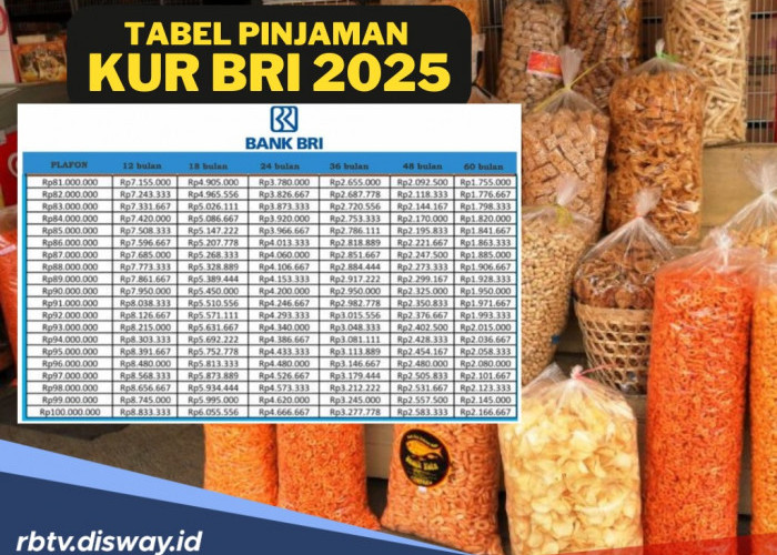 Tabel Angsuran Pinjaman KUR BRI 2025, Ini Simulasi Pinjaman dengan Angsuran Kurang dari Rp 500 Ribu