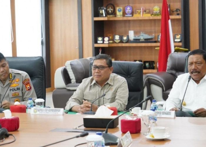 Kepala Staf Kepresidenan Prabowo Kumpulkan Wagub, Wali Kota dan Bupati di Korem 041/Gamas Bengkulu