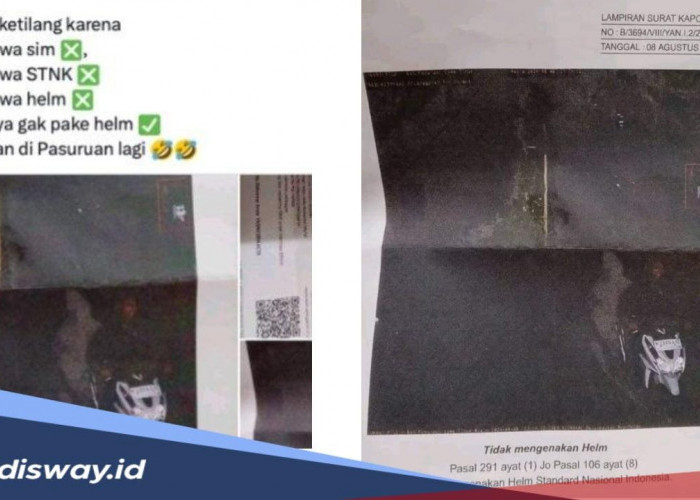 Viral! Gara-gara Bonceng Pocong tak Pakai Helm Pria di Pasuruan Terima Surat E-Tilang dari Polres