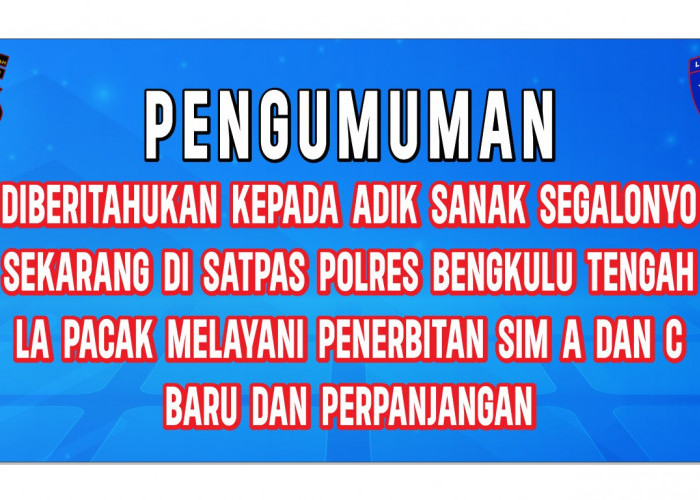 Ayo Buat SIM, Sekarang Sudah Bisa di Polres Bengkulu Tengah