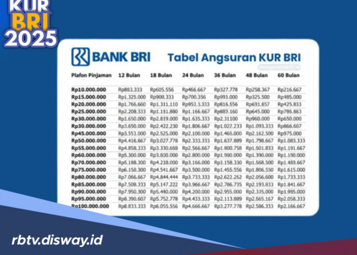 Tabel KUR BRI Bulan November, Pinjaman Rp 20 Juta Bunga Cuman 0.5 Persen?