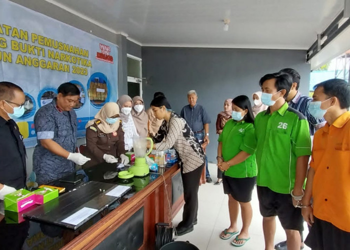 Sabu dan Pil Ekstasi Dimusnahkan BNNP Bengkulu