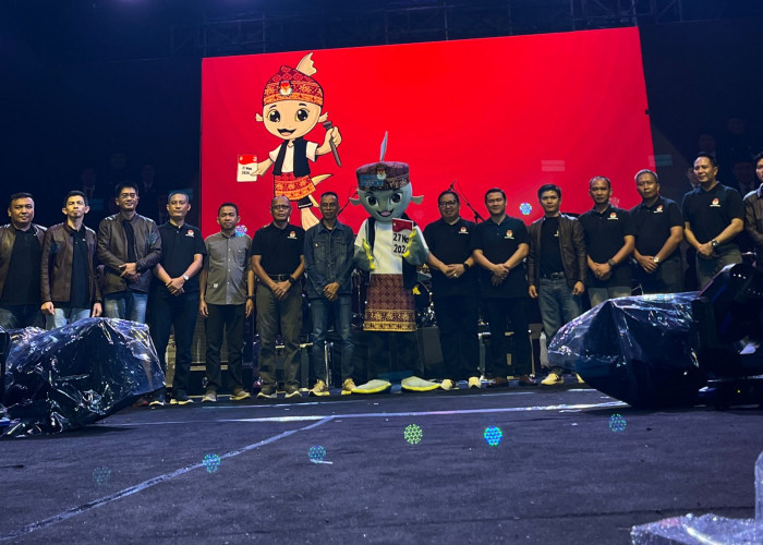 Launching Maskot Sikoben Tar KPU Kota Bengkulu, Tipe-X Sukses Sihir Ribuan Pengunjung yang Diguyur Hujan