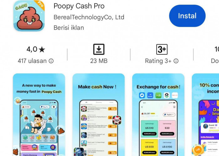 Cara Mendapatkan Uang dari Aplikasi Game Poopy Cash, Simak Baik-baik Caranya di Sini