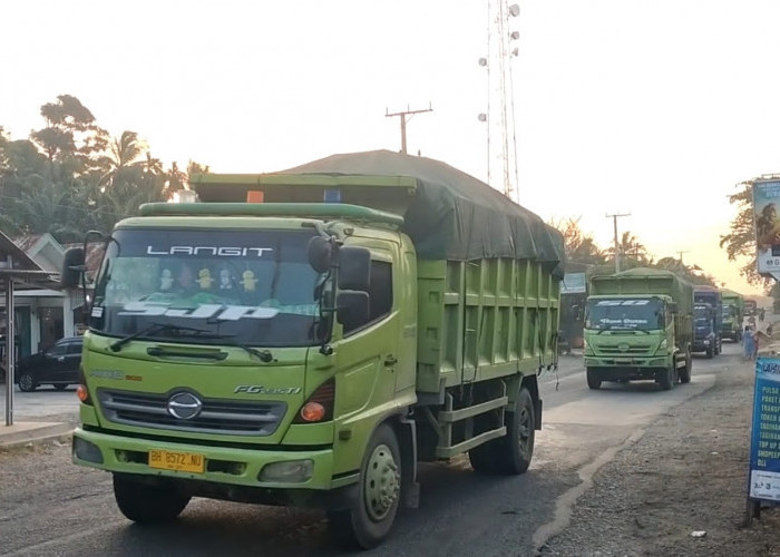 Biang Kerok Kerusakan Jalan, Truk Batu Bara Muatan 20 Ton Melintas di Jalinbar