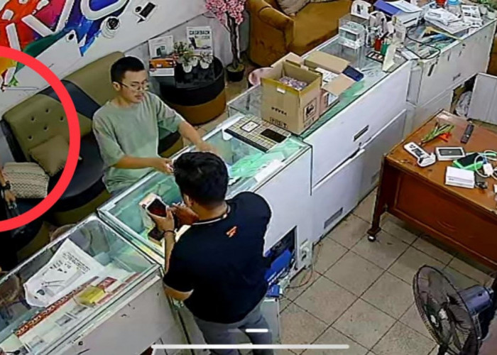 Ada yang Kenal, Pemuda Ini Terekam CCTV  Ambil iPhone di Konter HP Tanpa Bayar di Soeprapto Kota Bengkulu