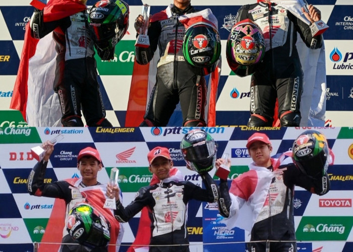 Harumkan Nama Indonesia di Kancah Internasional, Rider Astra Honda Pastikan Juara Thailand Talent Cup 2023
